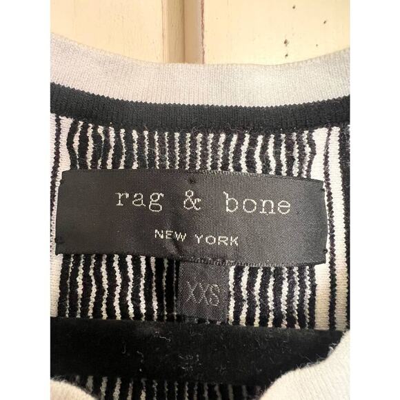 Rag & Bone size XXS Erin dress white with black - Picture 3 of 3